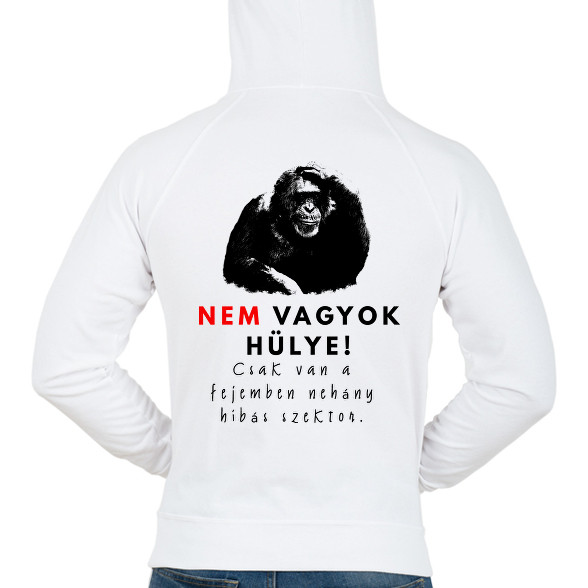 nem vagyok hülye-Férfi kapucnis pulóver