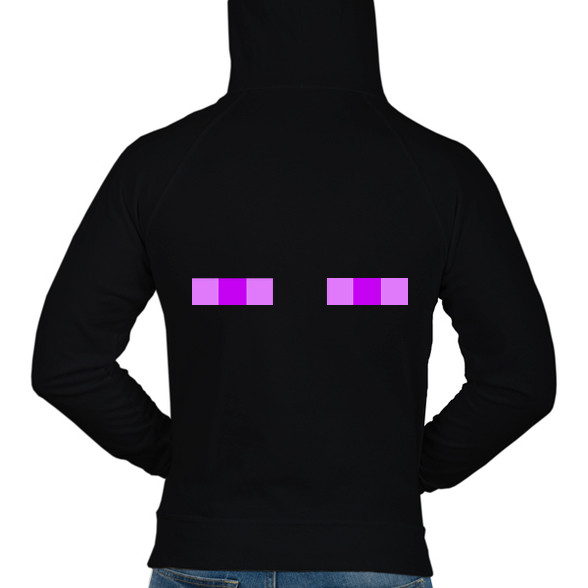 Minecraft enderman-Férfi kapucnis pulóver