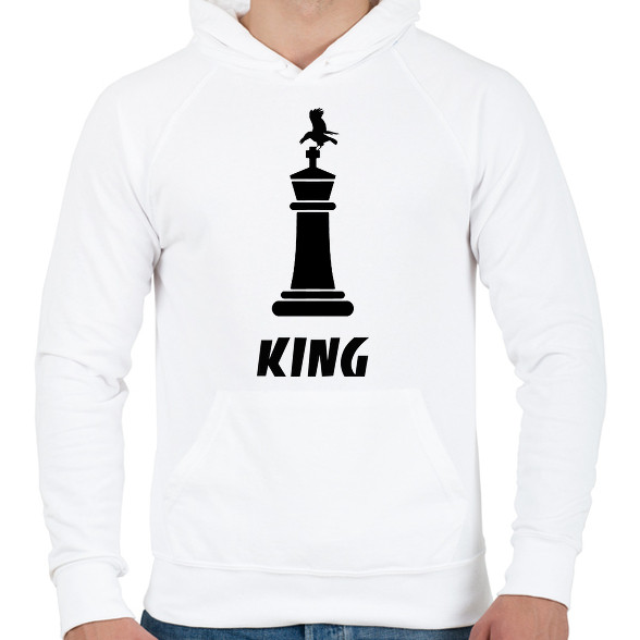 CHESS KING-Férfi kapucnis pulóver