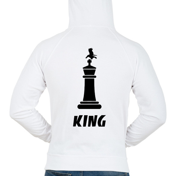 CHESS KING-Férfi kapucnis pulóver