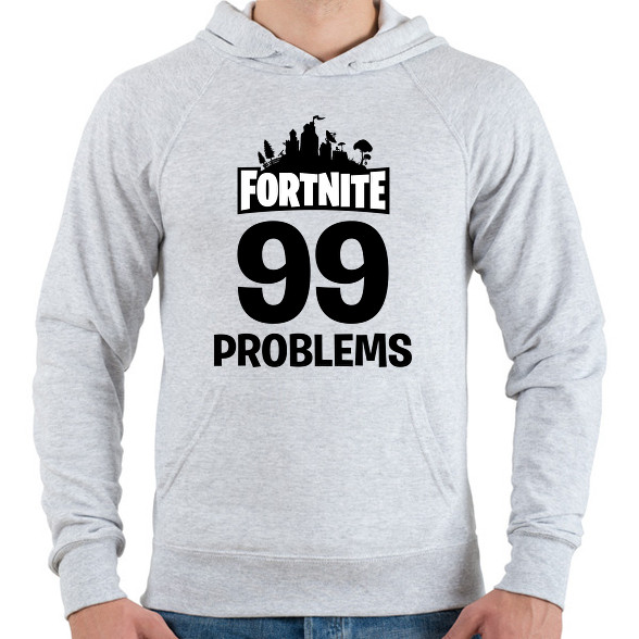 99 Probléma - Fortnite-Férfi kapucnis pulóver