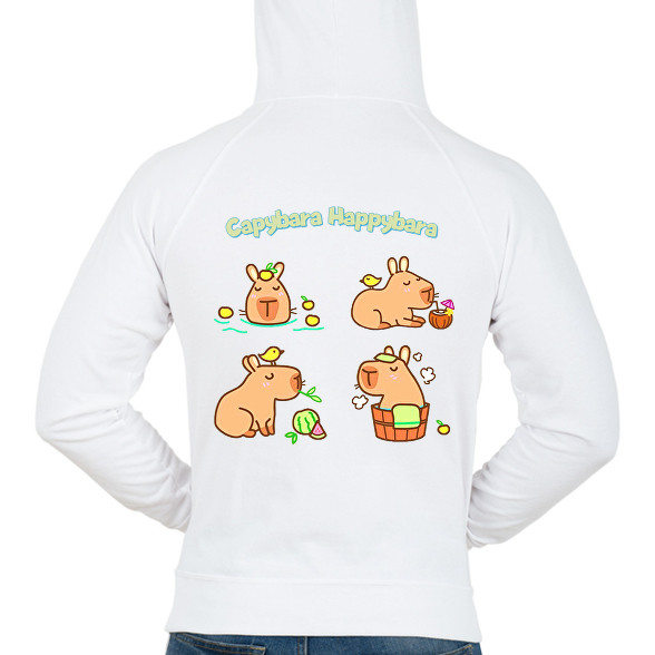 Capybara Happybara-Férfi kapucnis pulóver