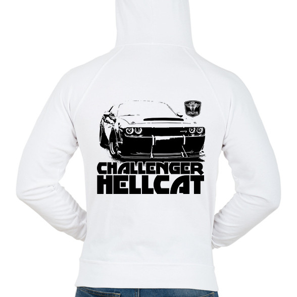 Challenger Hellcat Front-Férfi kapucnis pulóver