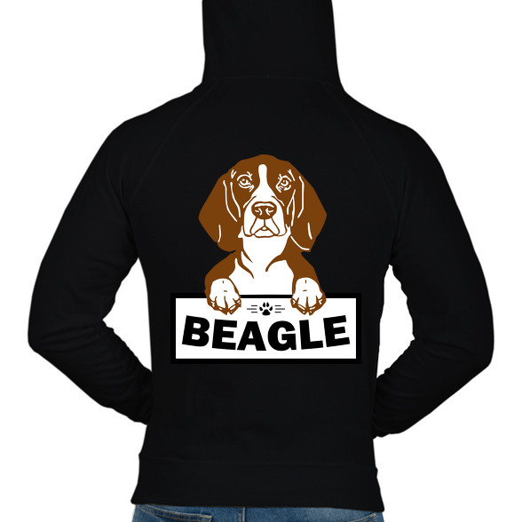 Beagle kutya -Férfi kapucnis pulóver