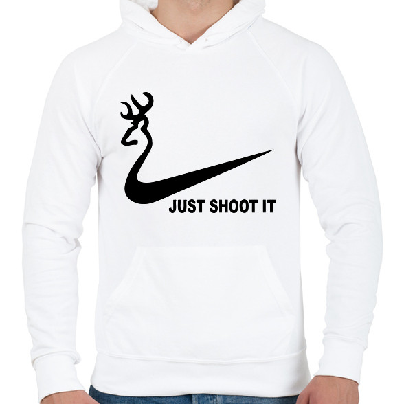 Just shoot it 2-Férfi kapucnis pulóver