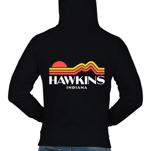 Hawkins Indiana Retro-Férfi kapucnis pulóver