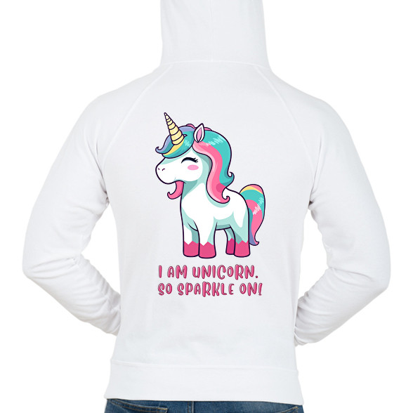 I am unicorn-Férfi kapucnis pulóver