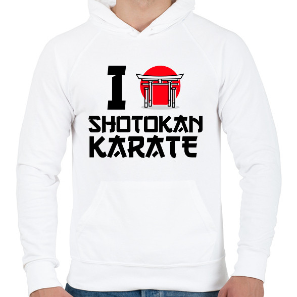 I love Shotokan Karate-Férfi kapucnis pulóver