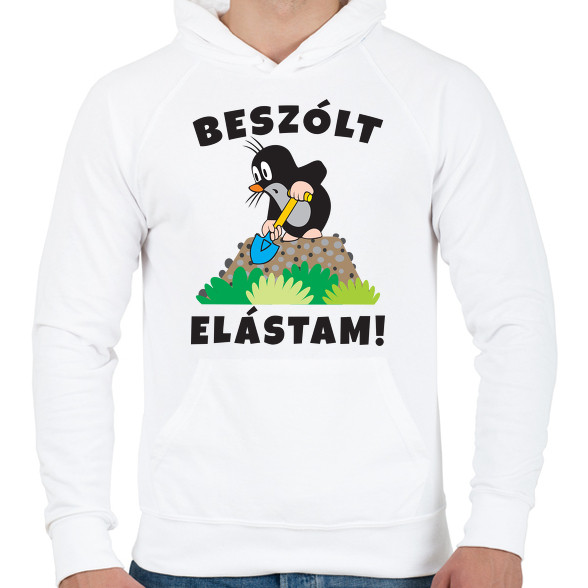 Kisvakond - Beszólt elástam!-Férfi kapucnis pulóver