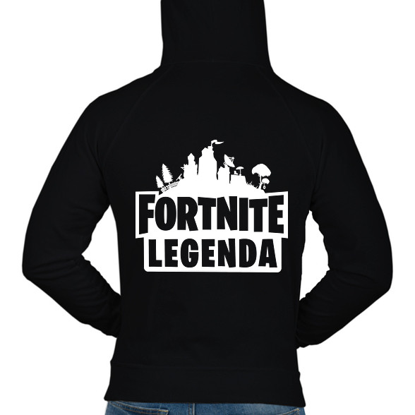 Fortnite Legenda - Fehér-Férfi kapucnis pulóver