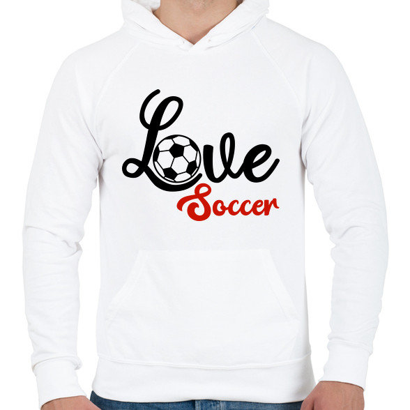 Love Soccer-Férfi kapucnis pulóver