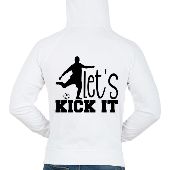 Let's kick it-Férfi kapucnis pulóver