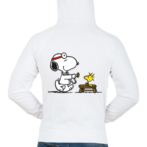 Snoopy és Woodstock-Férfi kapucnis pulóver