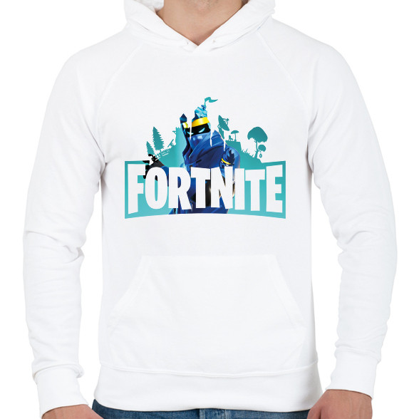 Fortnite logo Ninja-Férfi kapucnis pulóver