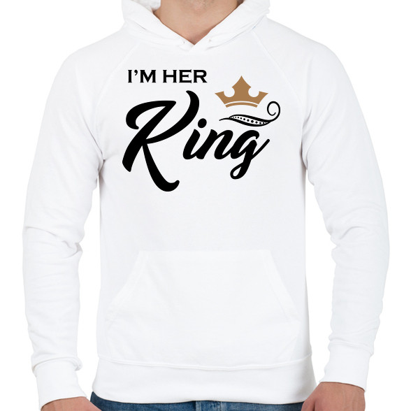 I'M HER KING-Férfi kapucnis pulóver