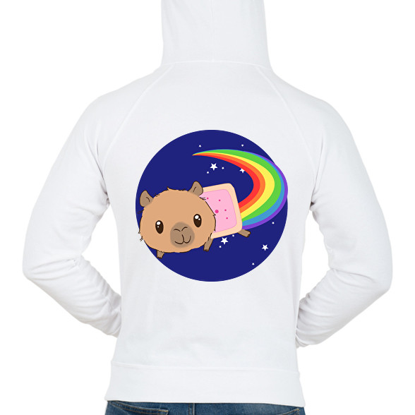 Nyan cat capybara-Férfi kapucnis pulóver