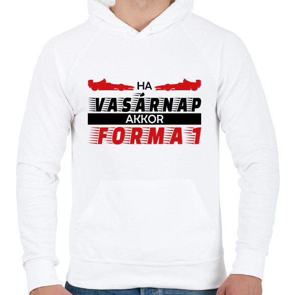 Vasárnap - Forma 1-Férfi kapucnis pulóver