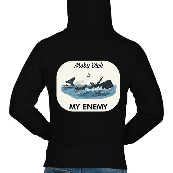 Moby Dick is my enemy-Férfi kapucnis pulóver