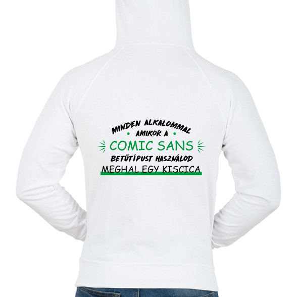 Comic Sans-Férfi kapucnis pulóver