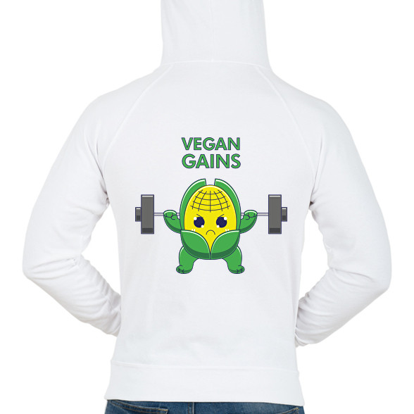 Vegan Gains-Férfi kapucnis pulóver