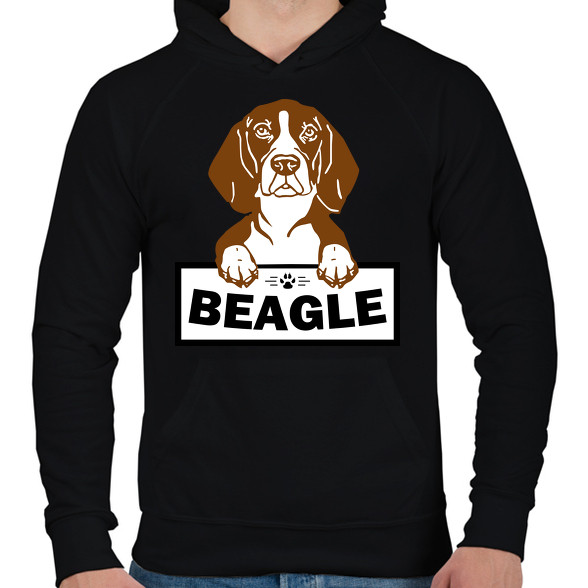 Beagle kutya -Férfi kapucnis pulóver