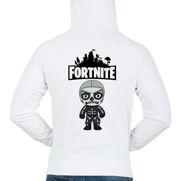 Fortnite Skull trooper-Férfi kapucnis pulóver