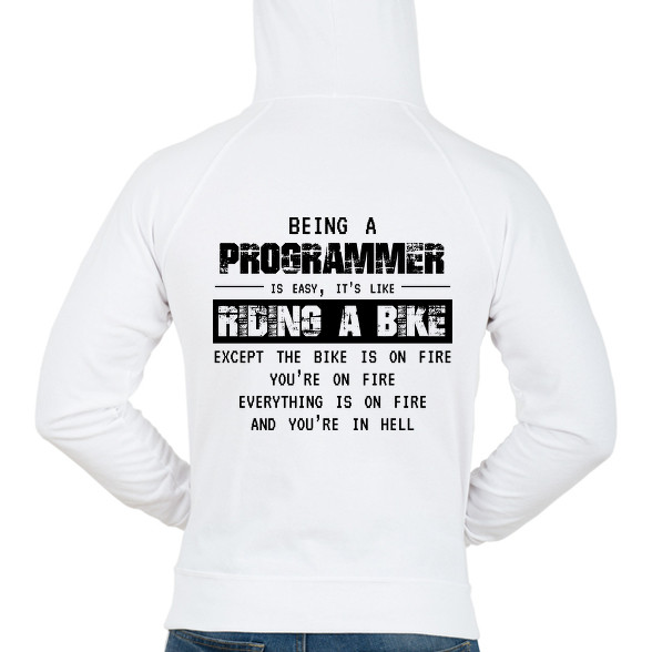 Being a programmer (black)-Férfi kapucnis pulóver