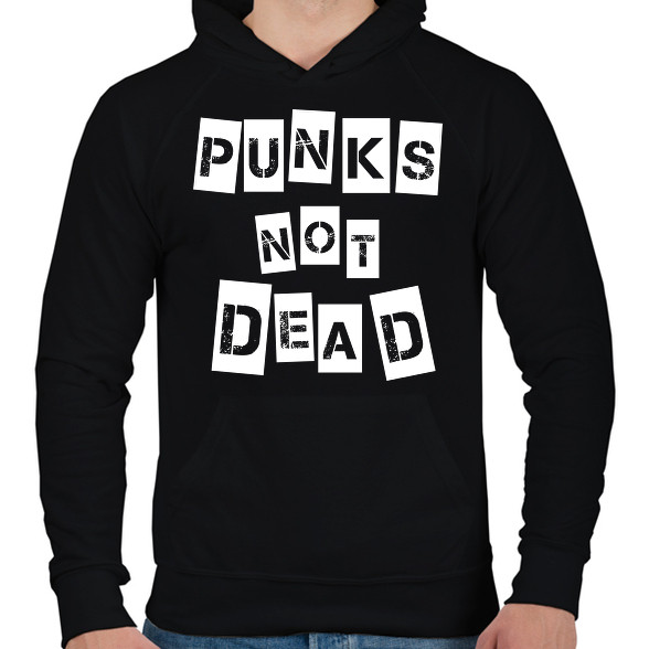 Punks not dead-Férfi kapucnis pulóver