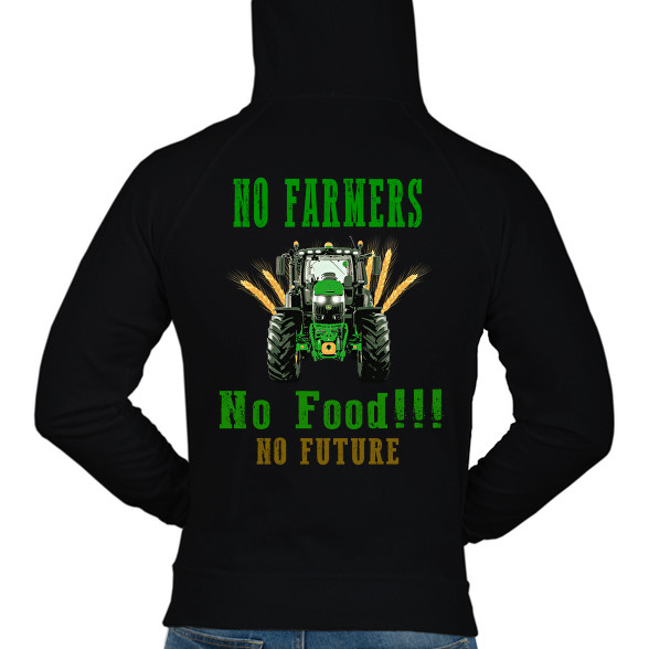 no farmers no food-Férfi kapucnis pulóver