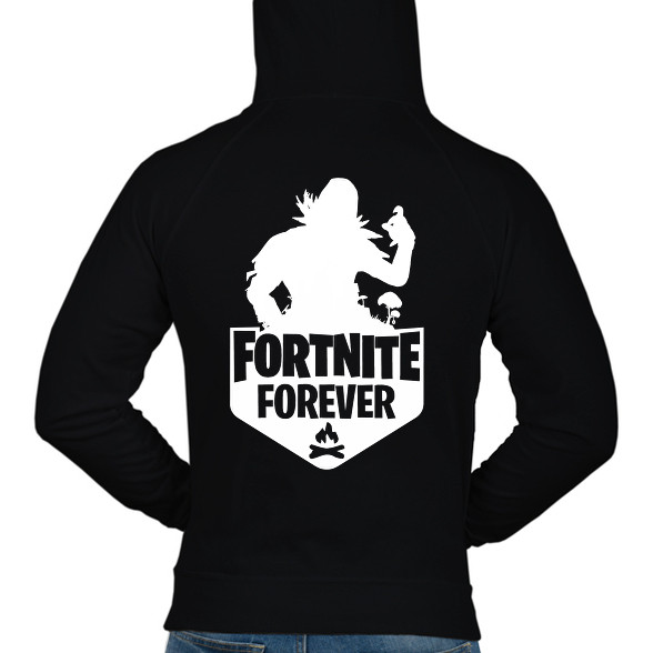 Fortnite Forever - Raven (Fehér)-Férfi kapucnis pulóver