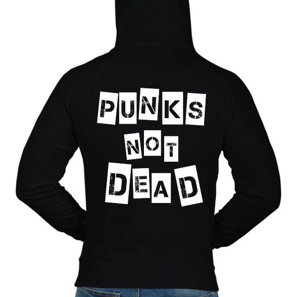 Punks not dead-Férfi kapucnis pulóver