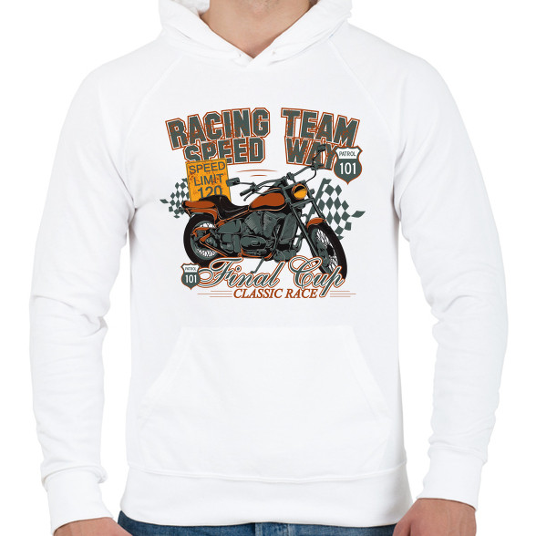 racing team-Férfi kapucnis pulóver