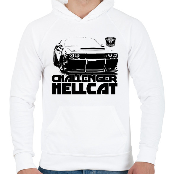 Challenger Hellcat Front-Férfi kapucnis pulóver