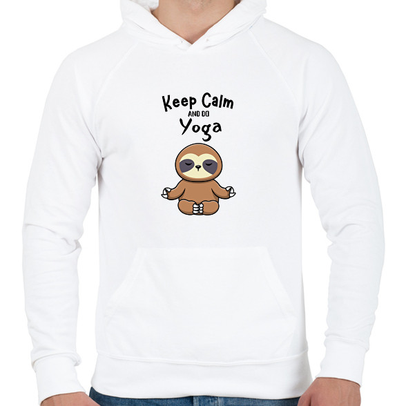 Keep calm and do yoga-Férfi kapucnis pulóver