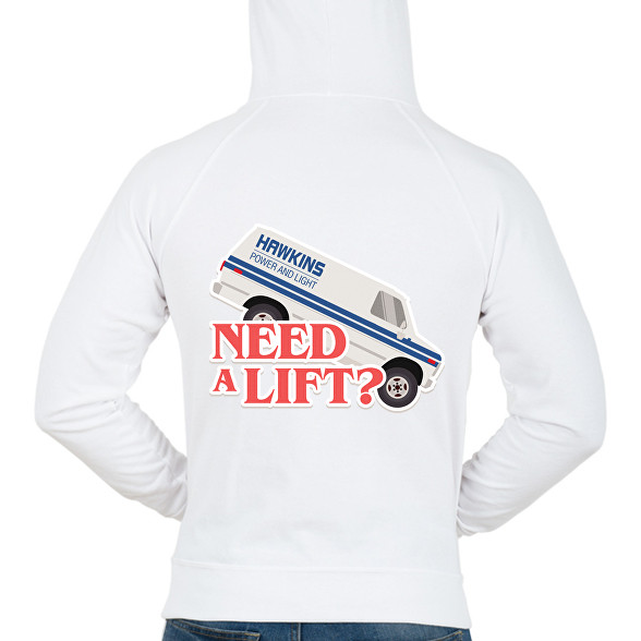 Need lift?-Férfi kapucnis pulóver