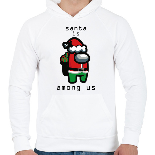 Among us - Santa is-Férfi kapucnis pulóver