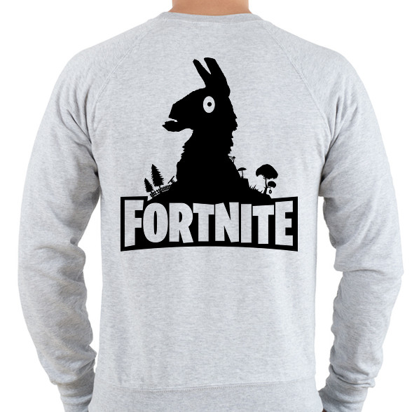 Fortnite Llama Logó - Fekete-Férfi pulóver