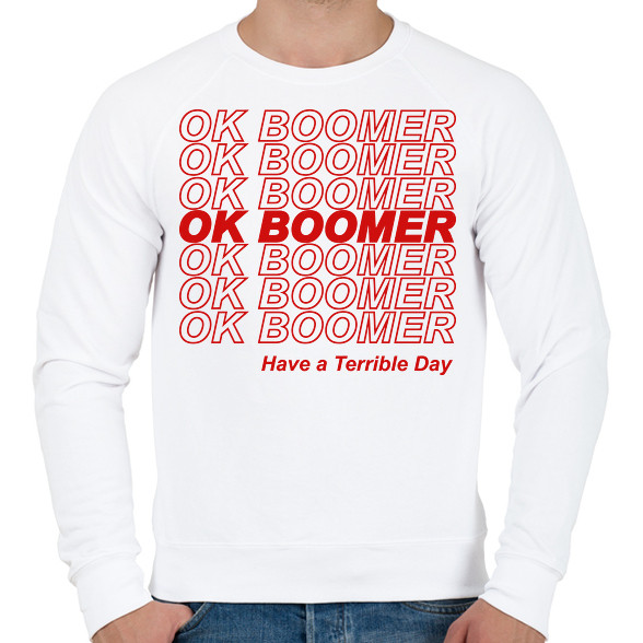 ok boomer-Férfi pulóver