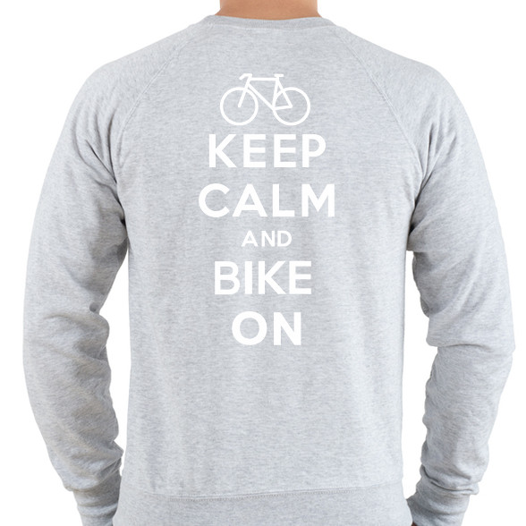 Keep Calm and Bike ON!-Férfi pulóver