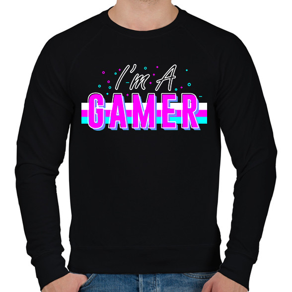 Gamer vagyok-Férfi pulóver