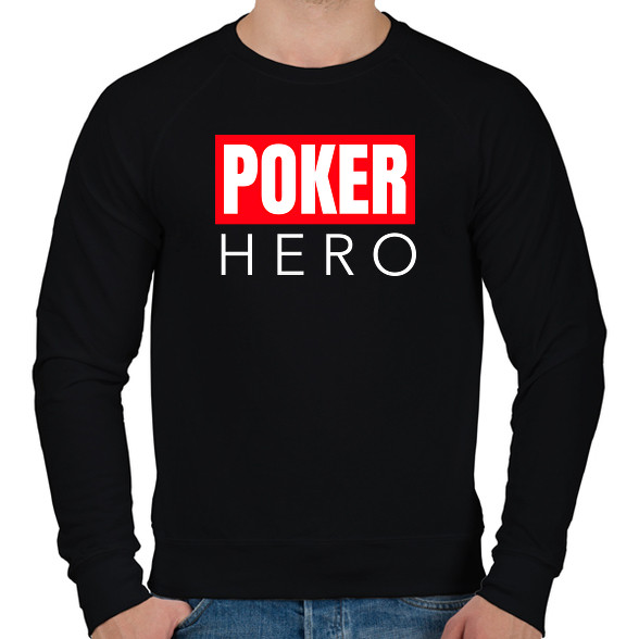 POKER HERO-Férfi pulóver