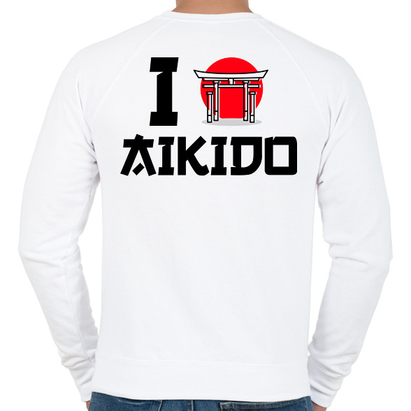 I love Aikido-Férfi pulóver