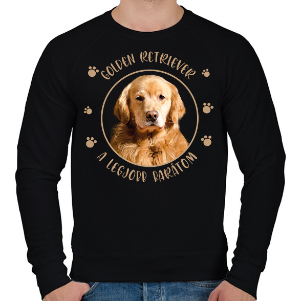 Golden retriever - Legjobb barátom-Férfi pulóver