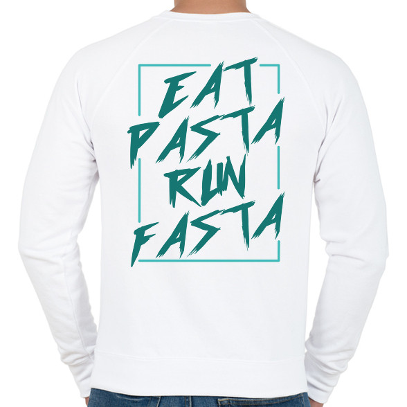 Eat pasta run fasta-Férfi pulóver