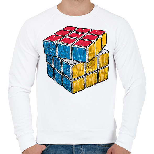 Rubik kocka -Férfi pulóver