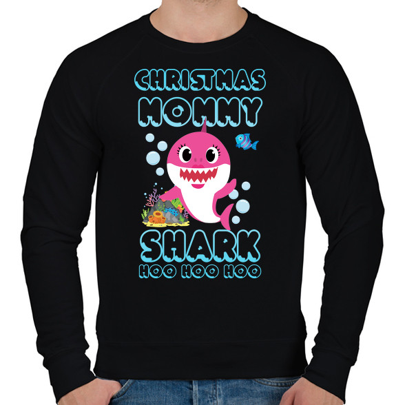 Christmas Mommy Shark-Férfi pulóver