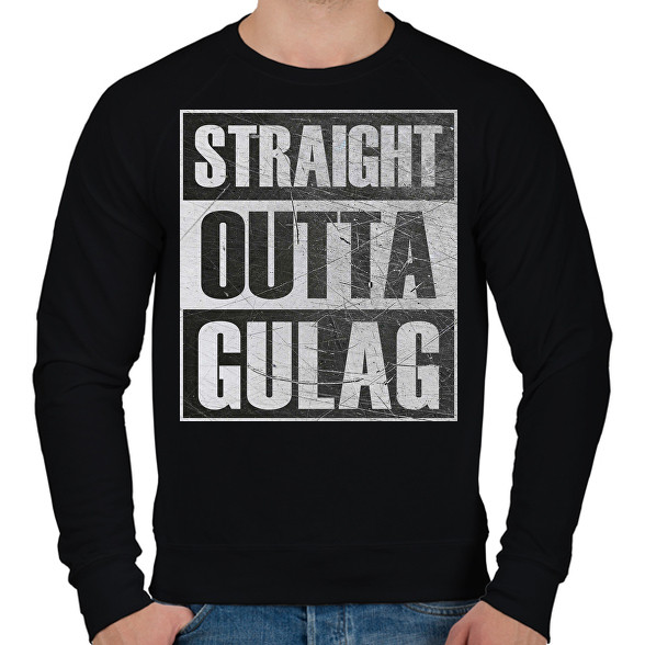 Straight Outta Gulag-Férfi pulóver