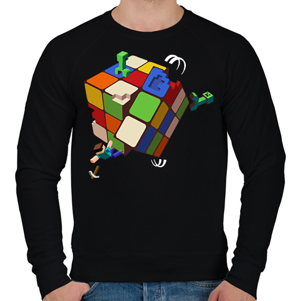 Rubik - Minecraft-Férfi pulóver