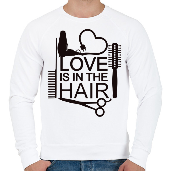 Love is in the HAIR-Férfi pulóver