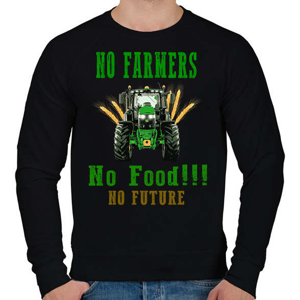 no farmers no food-Férfi pulóver